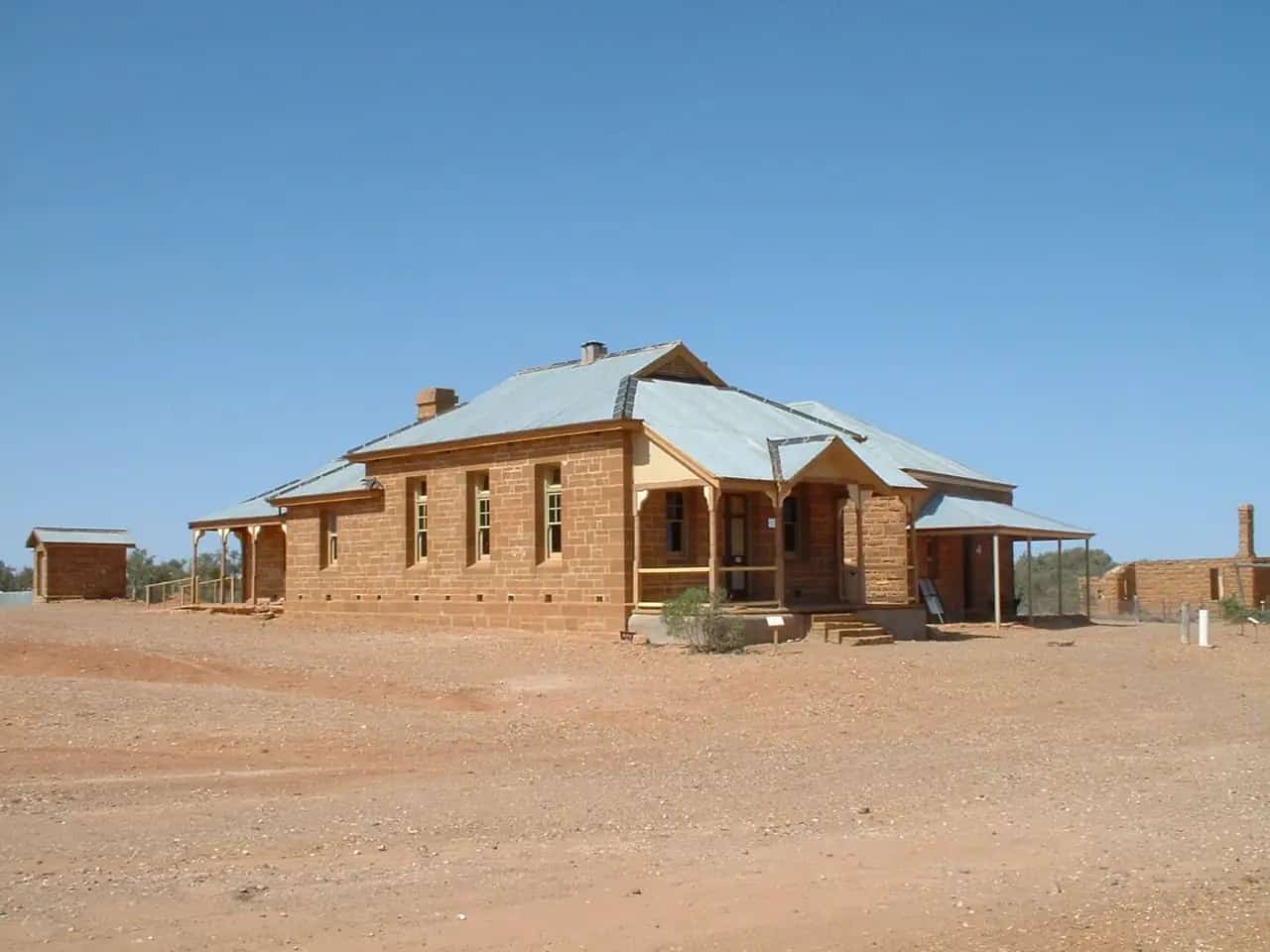 The restored courthouse at Milparinka