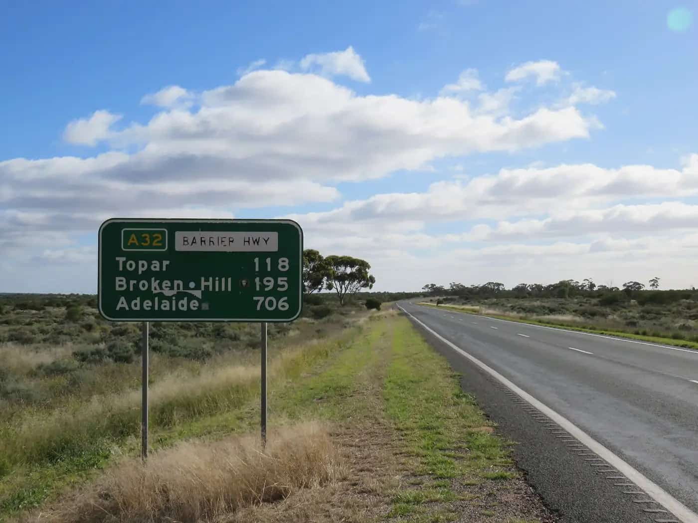 The Barrier Highway at Wilcannia, New South Wales